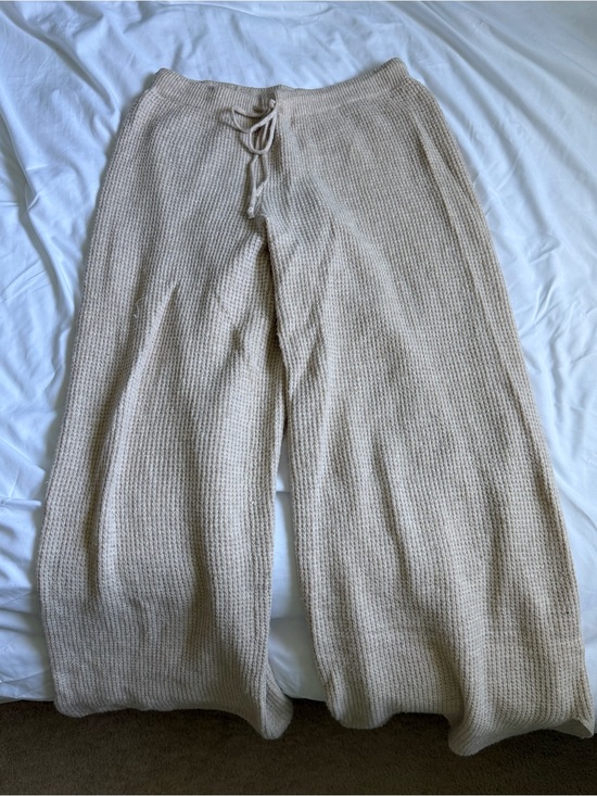 aerie Pants - aerie Cream Waffle-Knit Lounge Pants